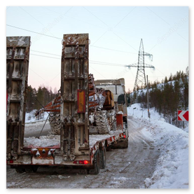 Abtransport mit Forstanhänger